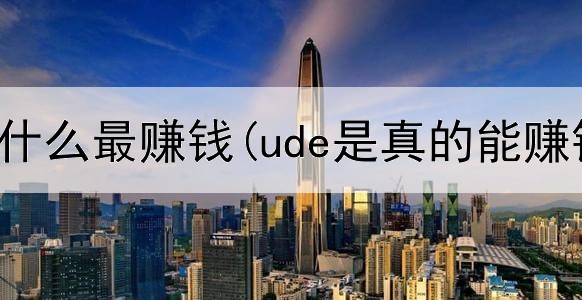 今年网上什么最赚钱(ude是真的能赚钱吗)