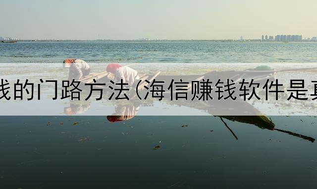 网上赚钱的门路方法(海信赚钱软件是真的吗)