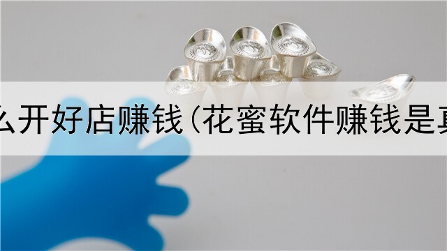 网上怎么开好店赚钱(花蜜软件赚钱是真的吗)