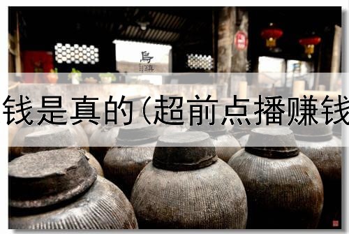 网上扫码赚钱是真的(超前点播赚钱是真的吗)
