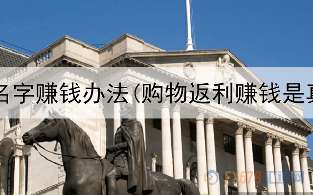网上取名字赚钱办法(购物返利赚钱是真的吗)