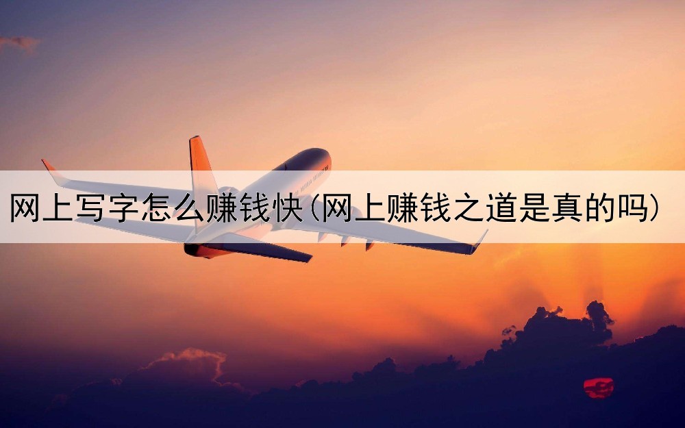 网上写字怎么赚钱快(网上赚钱之道是真的吗)