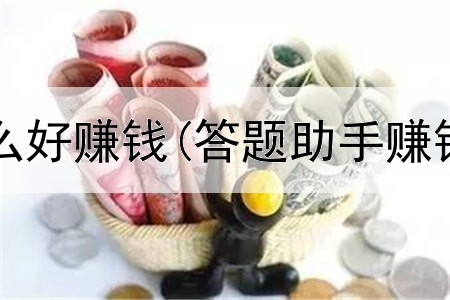 在网上搞什么好赚钱(答题助手赚钱是真的吗)