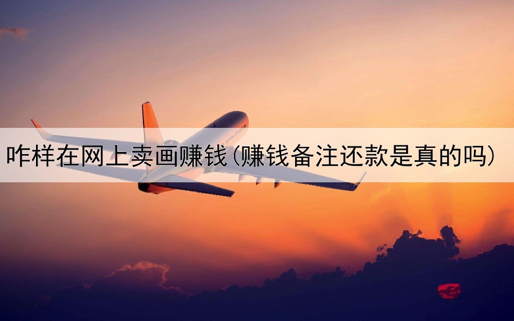 咋样在网上卖画赚钱(赚钱备注还款是真的吗)