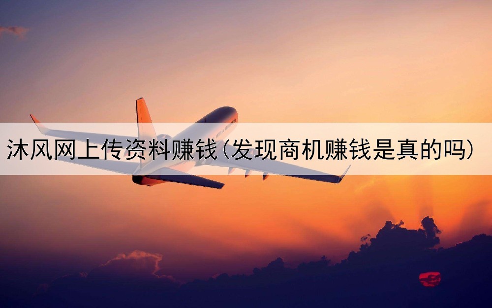 沐风网上传资料赚钱(发现商机赚钱是真的吗)