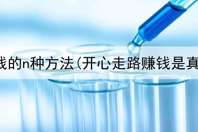 网上赚钱的n种方法(开心走路赚钱是真的吗)