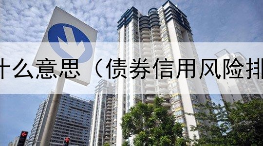 债券fop是什么意思（债券信用风险排查报告）